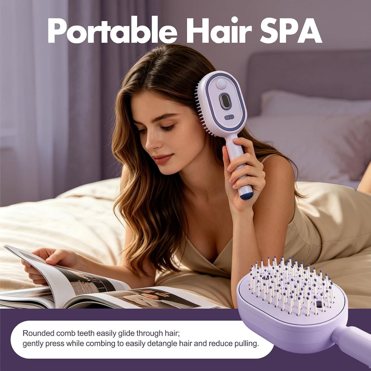 Nuvio™ HairSpa Sonic 3-in-1 Mist & Massage Hair Comb