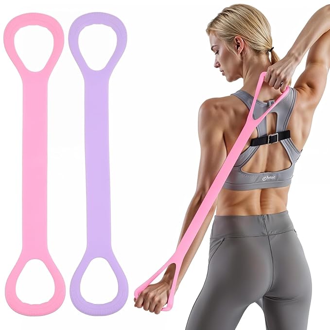 Nuvio - Figure 8 Resistance Band for Home Workout & Yoga — Pack of 2