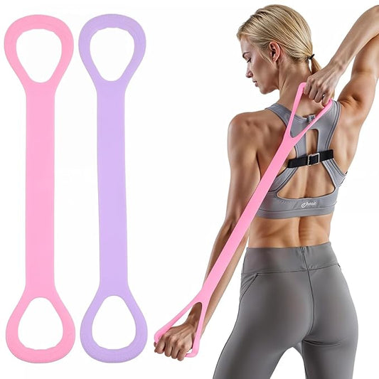 Nuvio - Figure 8 Resistance Band for Home Workout & Yoga — Pack of 2