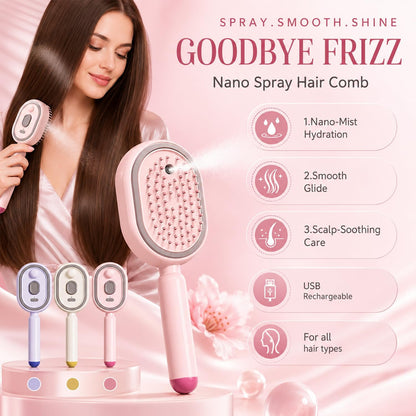Nuvio™ HairSpa Sonic 3-in-1 Mist & Massage Hair Comb