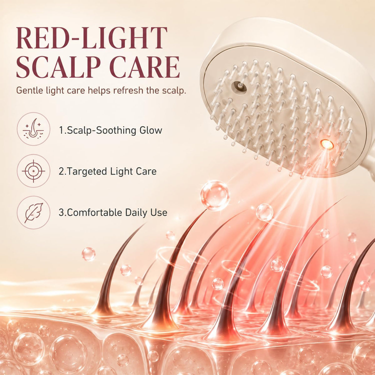 Nuvio™ HairSpa Sonic 3-in-1 Mist & Massage Hair Comb