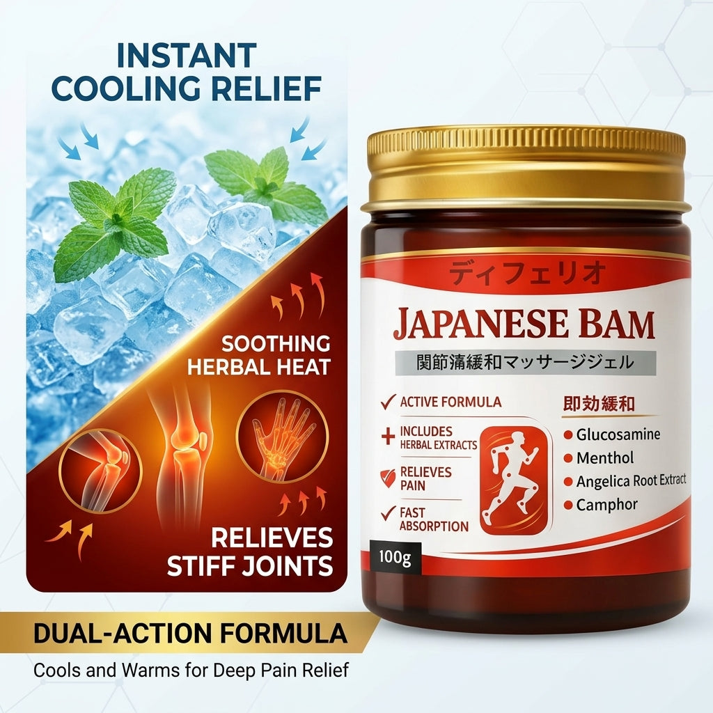 Japanese Bam Dual Action Formula - Instant Cooling Relief & Soothing Herbal Heat