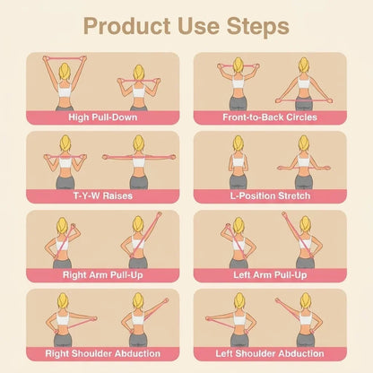 2 Bands Included — Dual Pack Figure 8 Exercise Bands in Purple and Pink